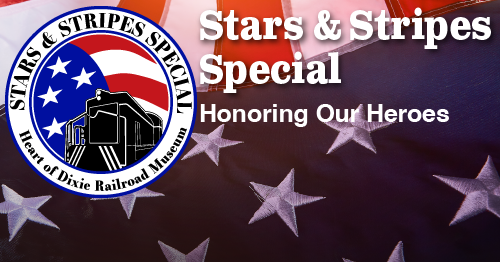 Stars and Stripes Logo over United States Flag Background Image